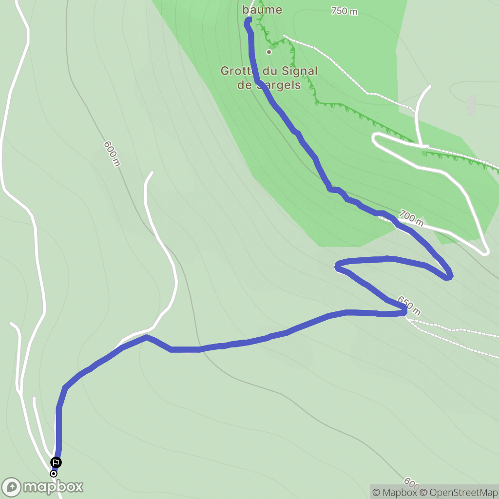 Saint-Rome-de-Cernon : carte du parcours de randonnée - France