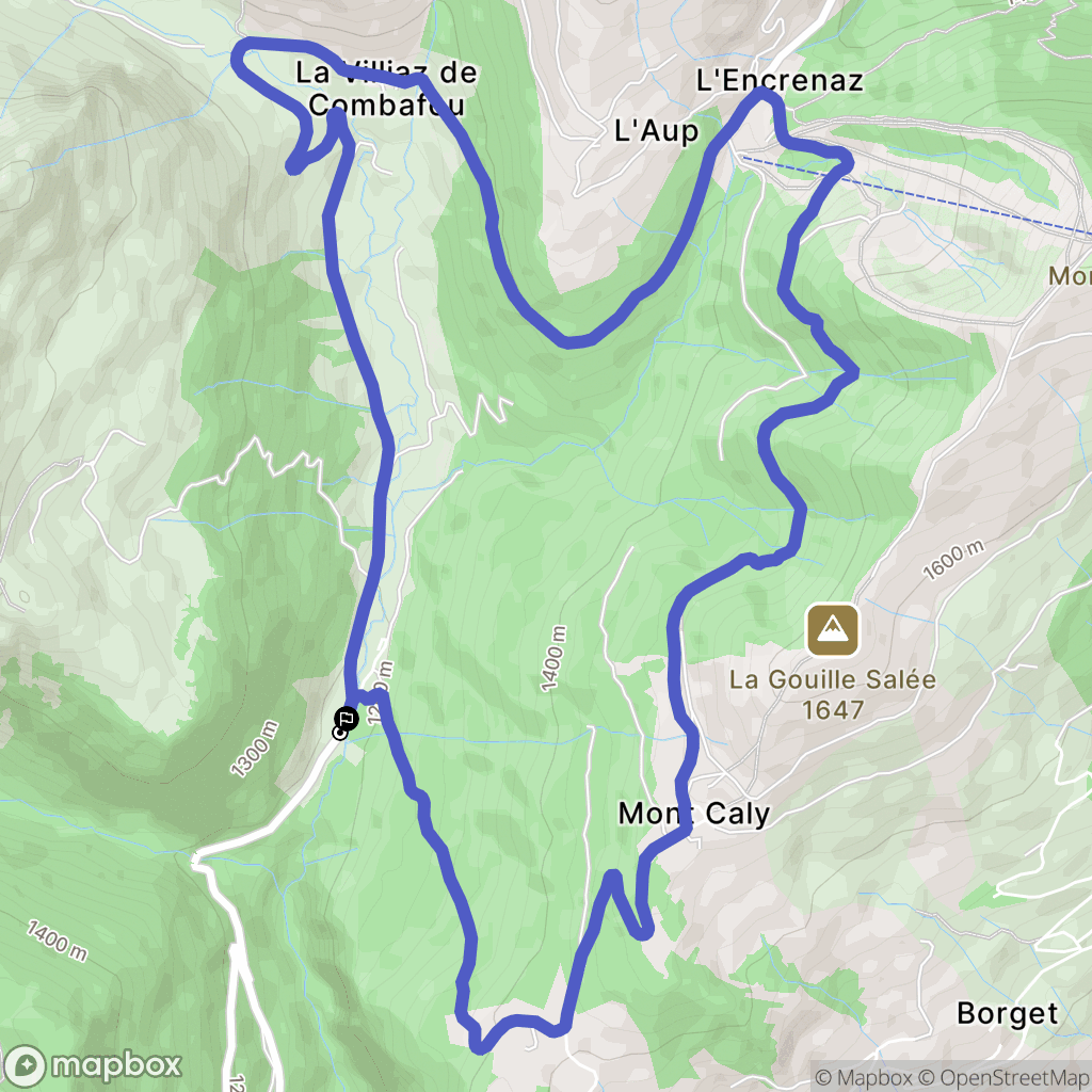 Taninges : carte du parcours de randonnée - France