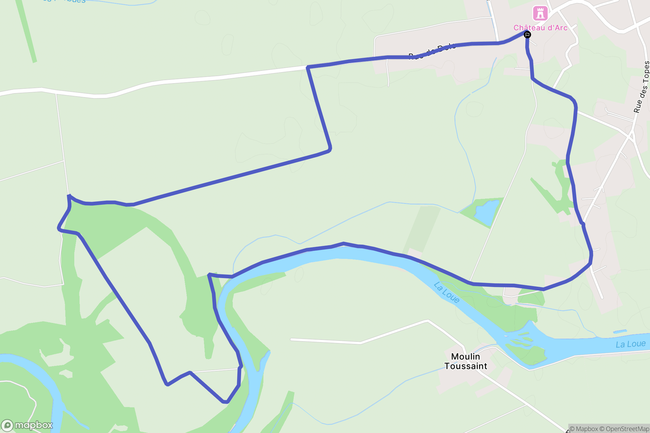 Arc-et-Senans : carte du parcours de randonnée - France
