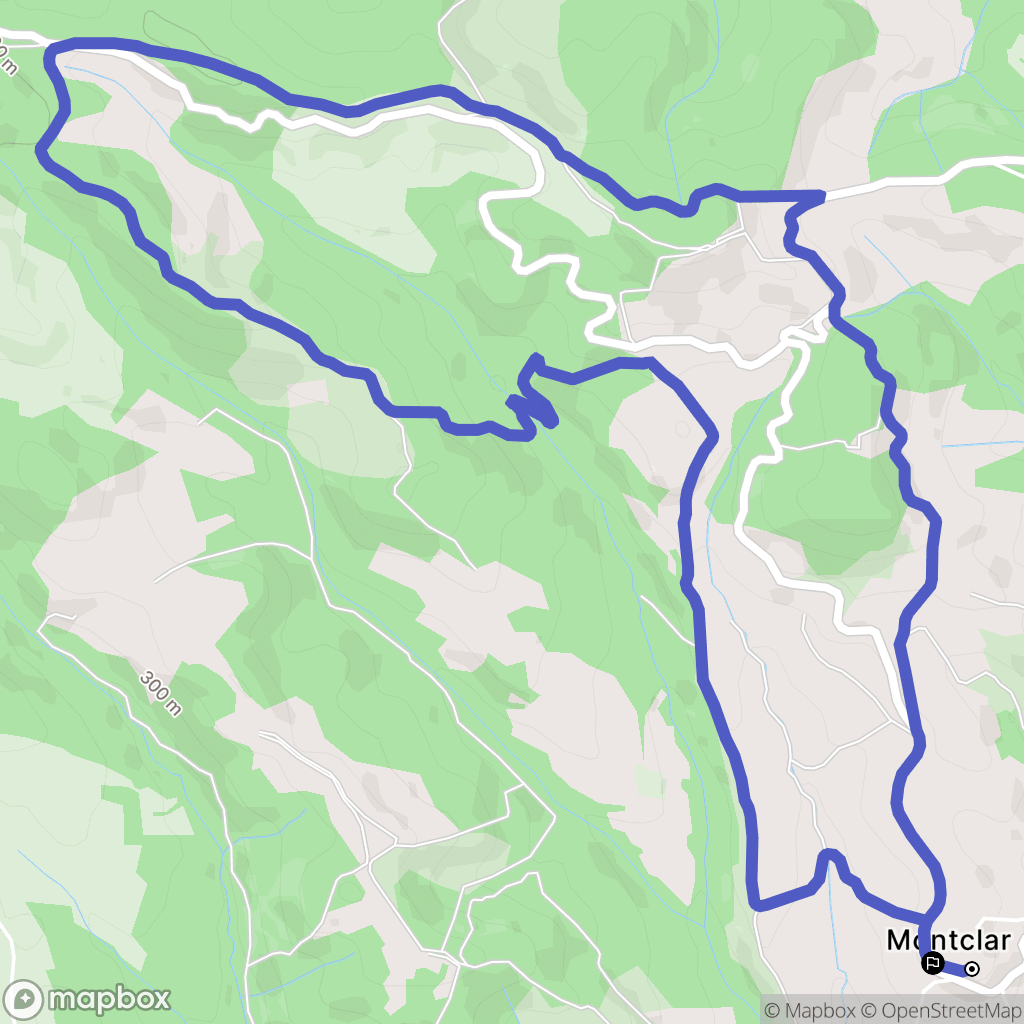 Montclar : carte du parcours de randonnée - France