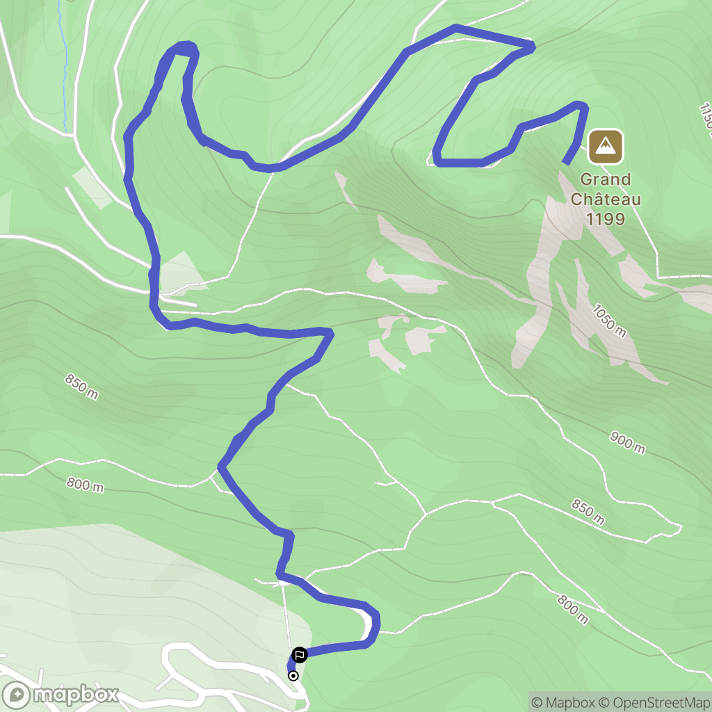 Bonneville : carte du parcours de randonnée - France