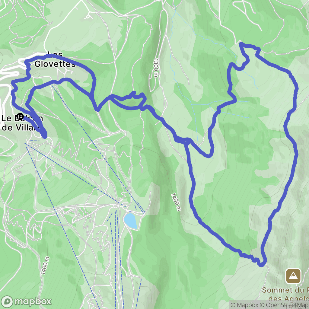 Villard-de-Lans : carte du parcours de randonnée - France