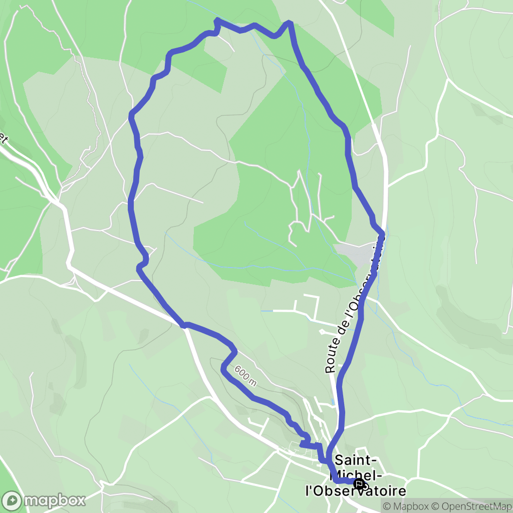 Saint-Michel-l'Observatoire : carte du parcours de randonnée - France