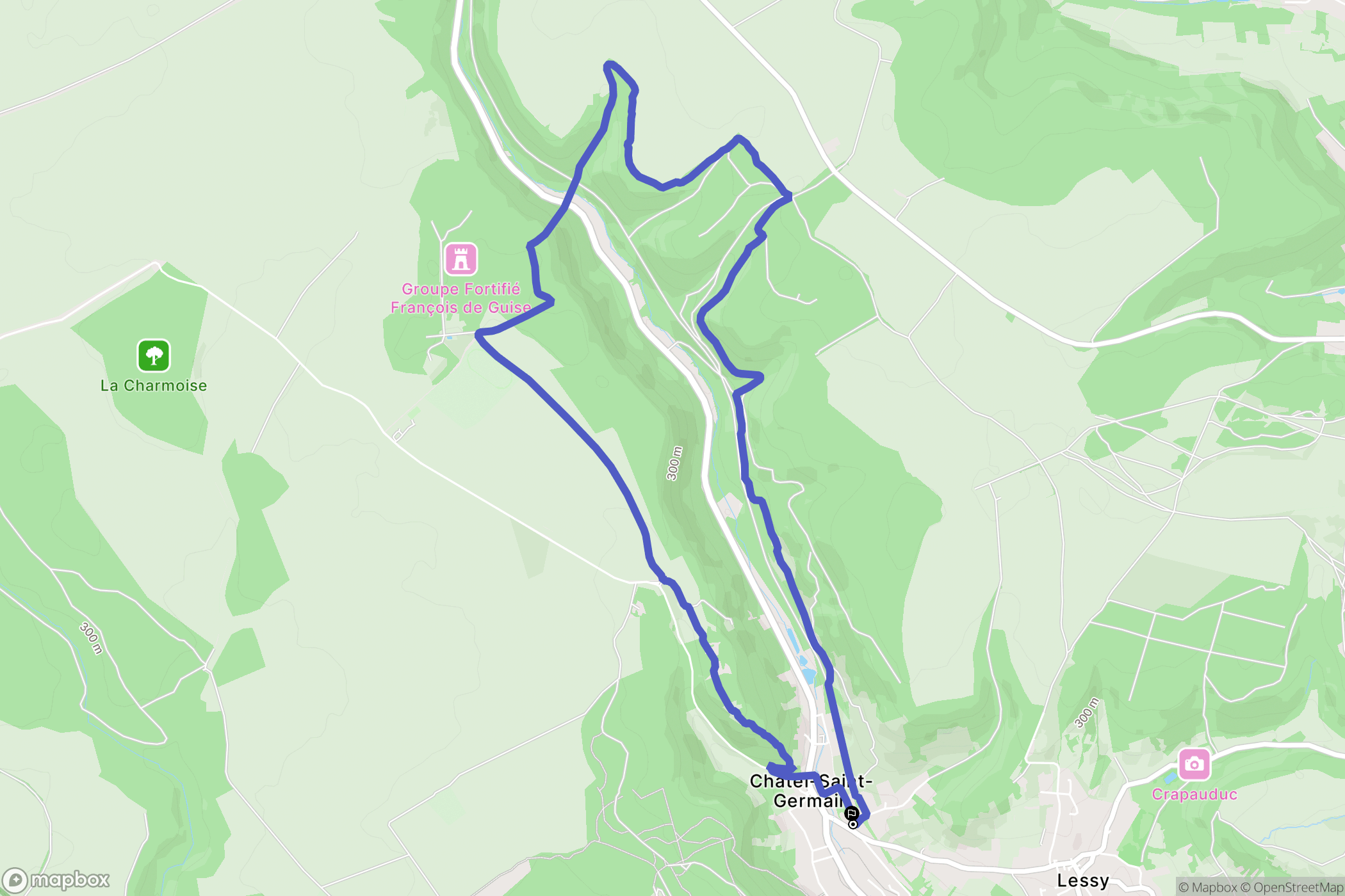 Châtel-Saint-Germain : carte du parcours de randonnée - France