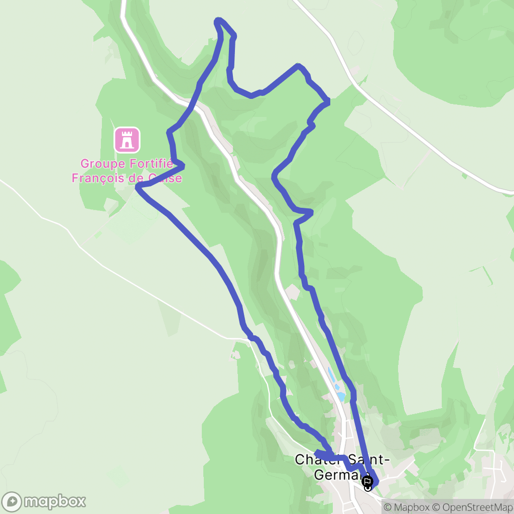 Châtel-Saint-Germain : carte du parcours de randonnée - France