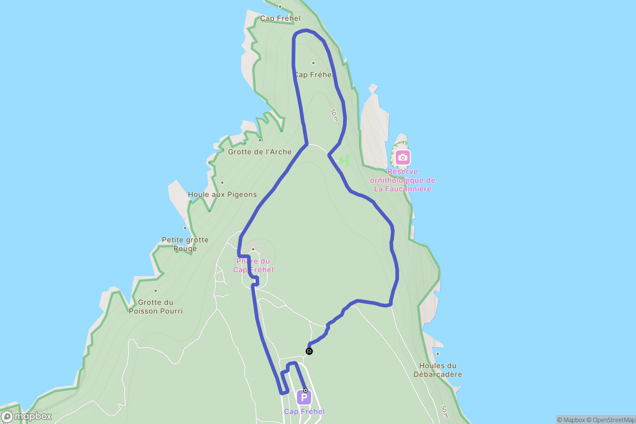 Plévenon : carte du parcours de randonnée - France