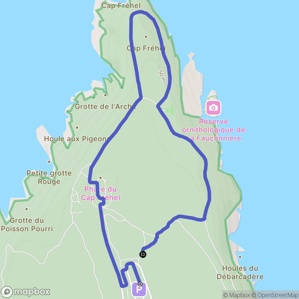 Plévenon : carte du parcours de randonnée - France
