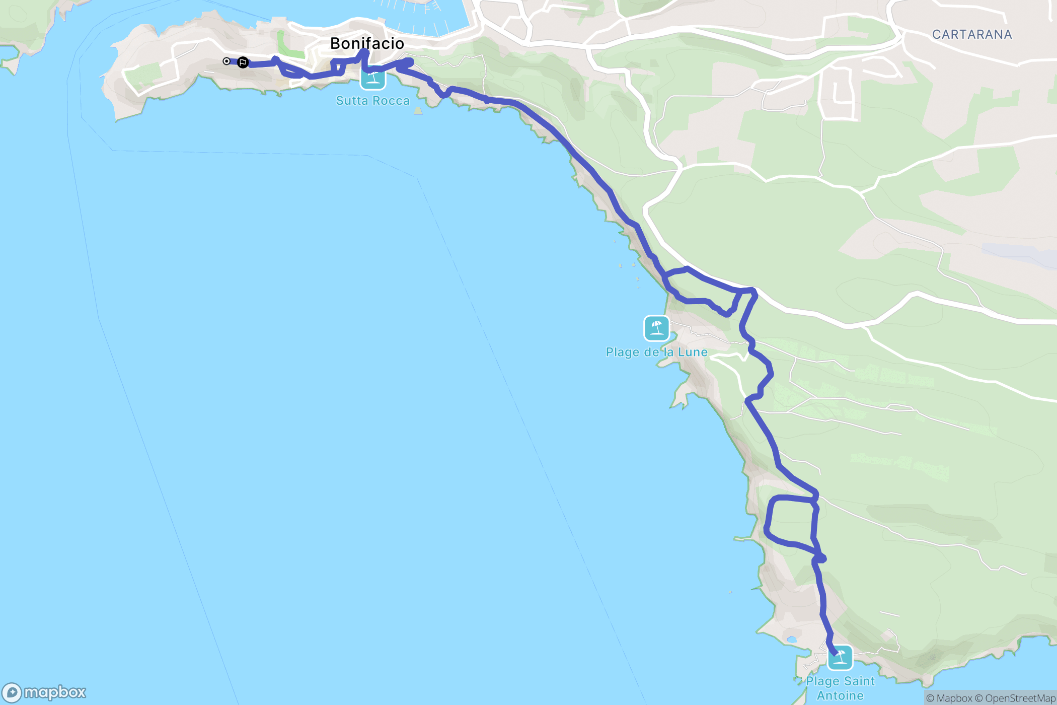 Bonifacio: routekaart voor buitenactiviteiten - France