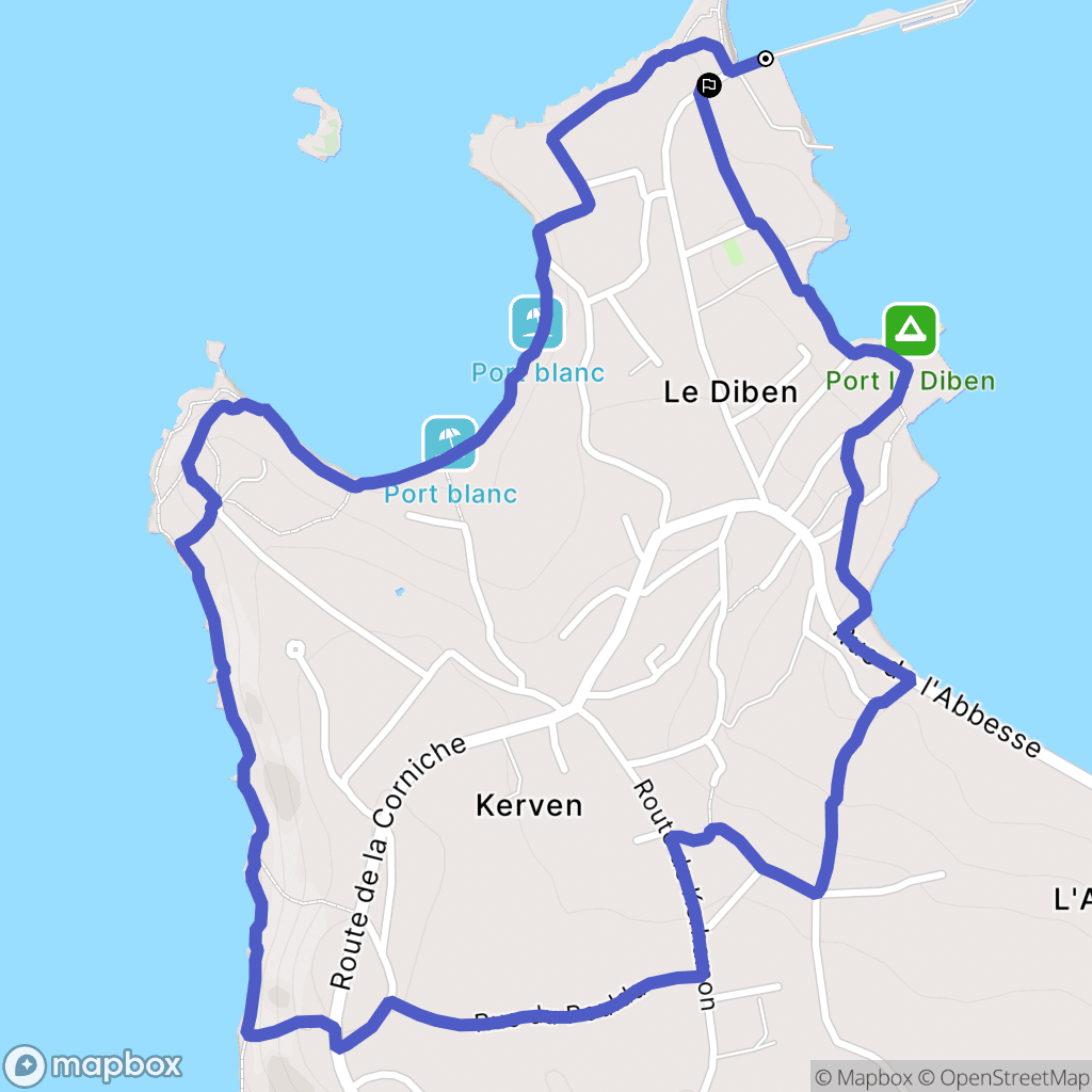 Plougasnou : carte du parcours de randonnée - France