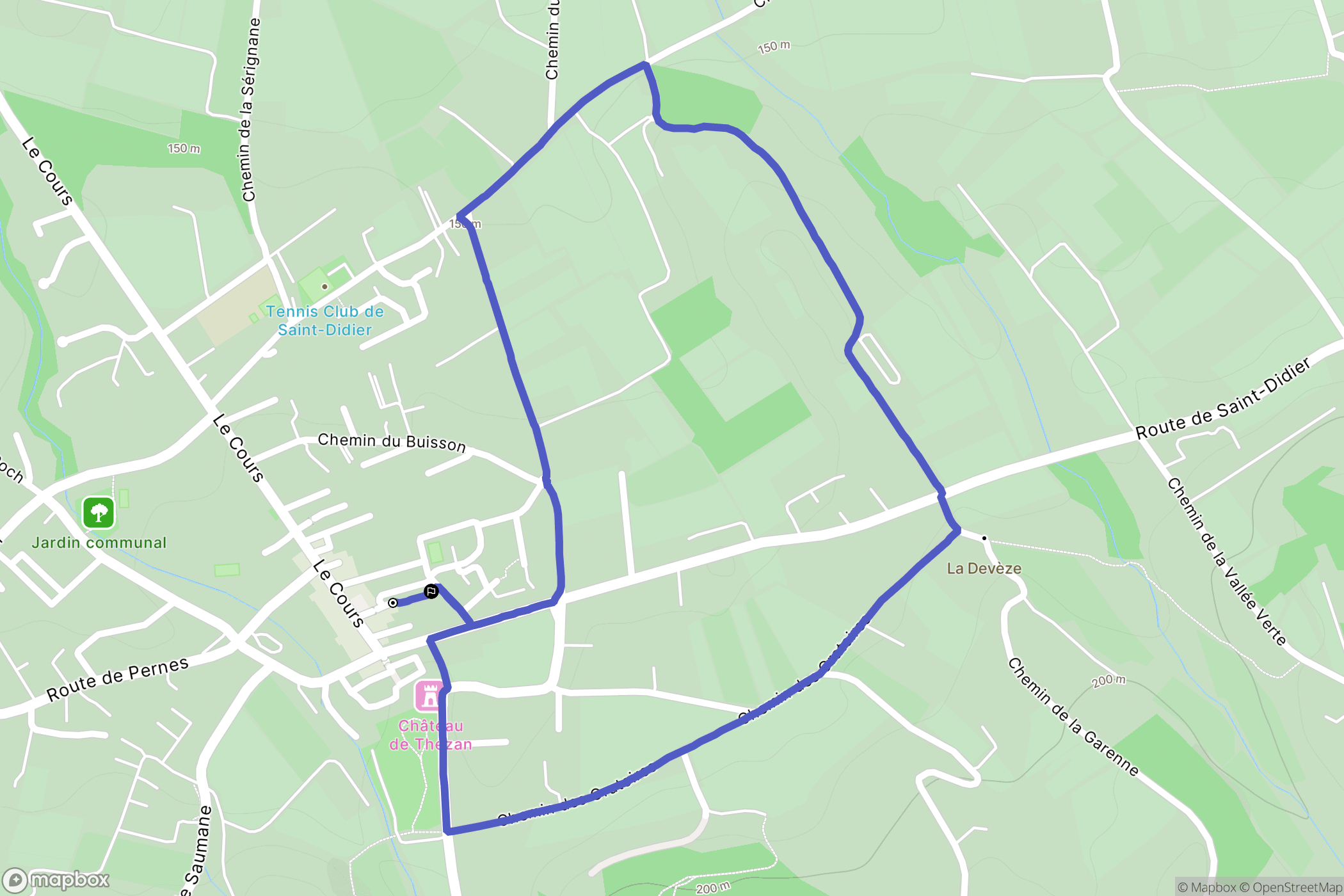 Saint-Didier : carte du parcours de randonnée - France