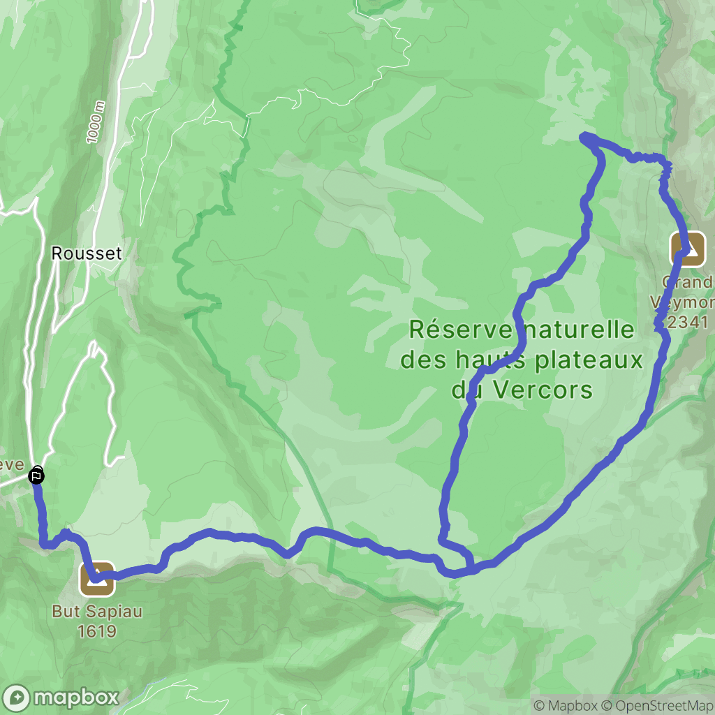Saint-Agnan-en-Vercors : carte du parcours de randonnée - France
