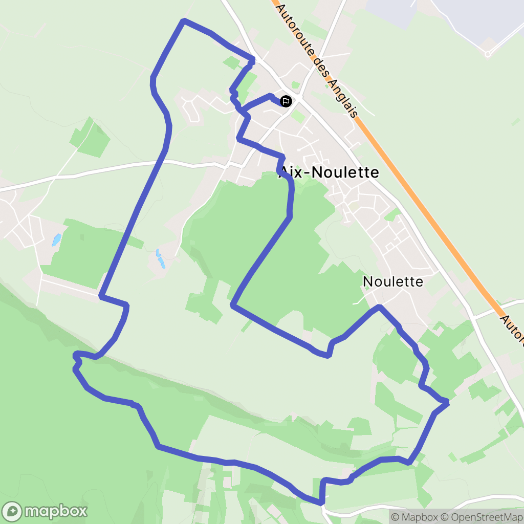 Aix-Noulette : carte du parcours de randonnée - France