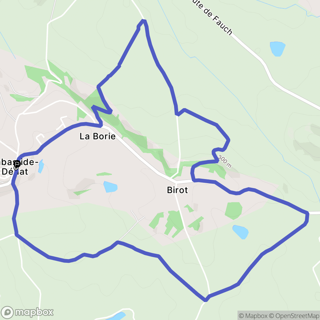 Puygouzon : carte du parcours de randonnée - France