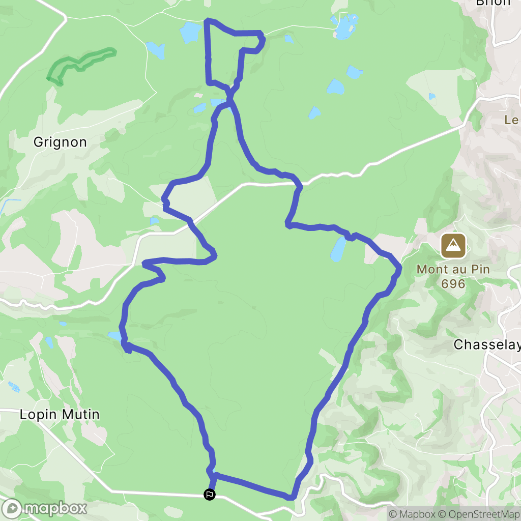 Roybon : carte du parcours de randonnée - France
