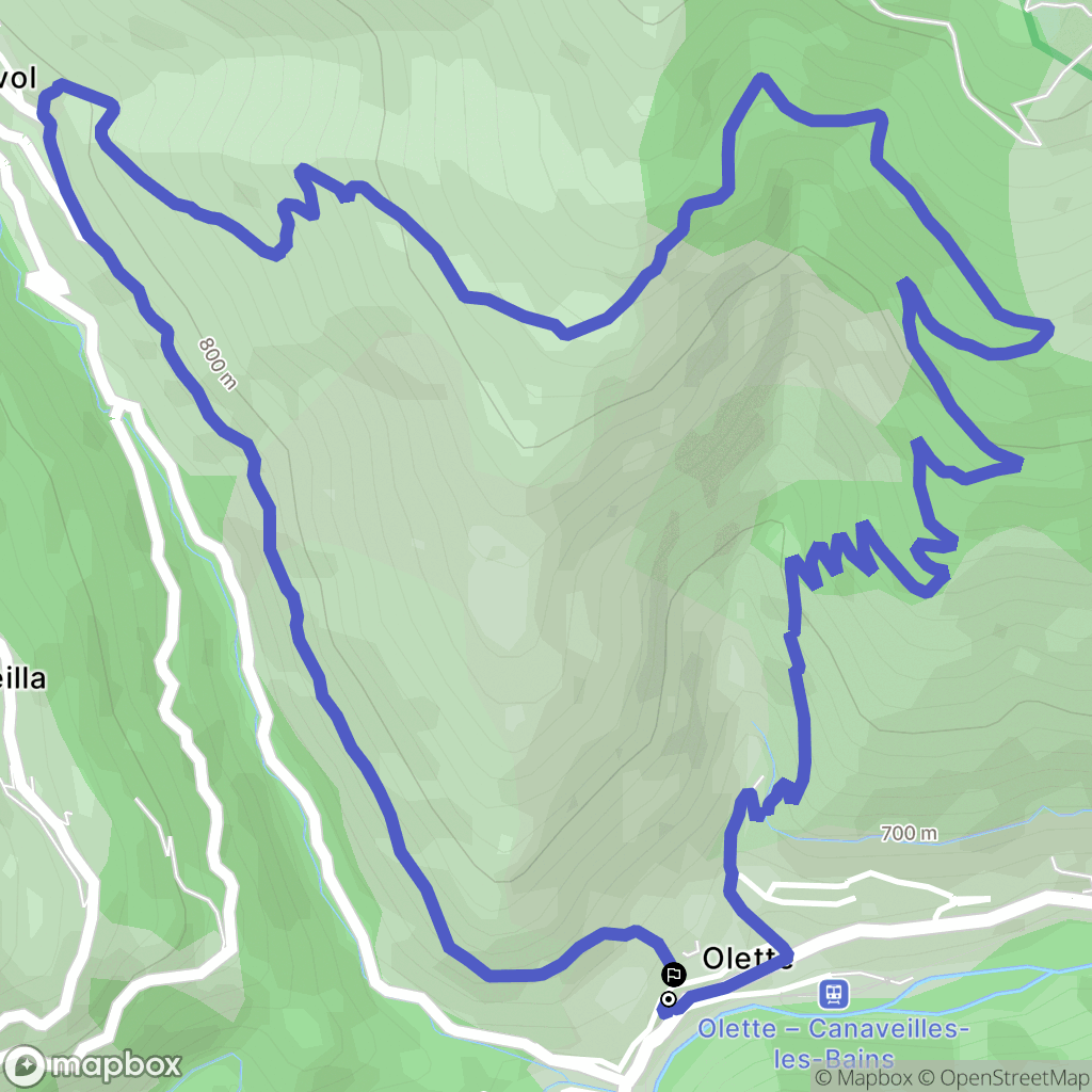 Olette: routekaart voor buitenactiviteiten - France