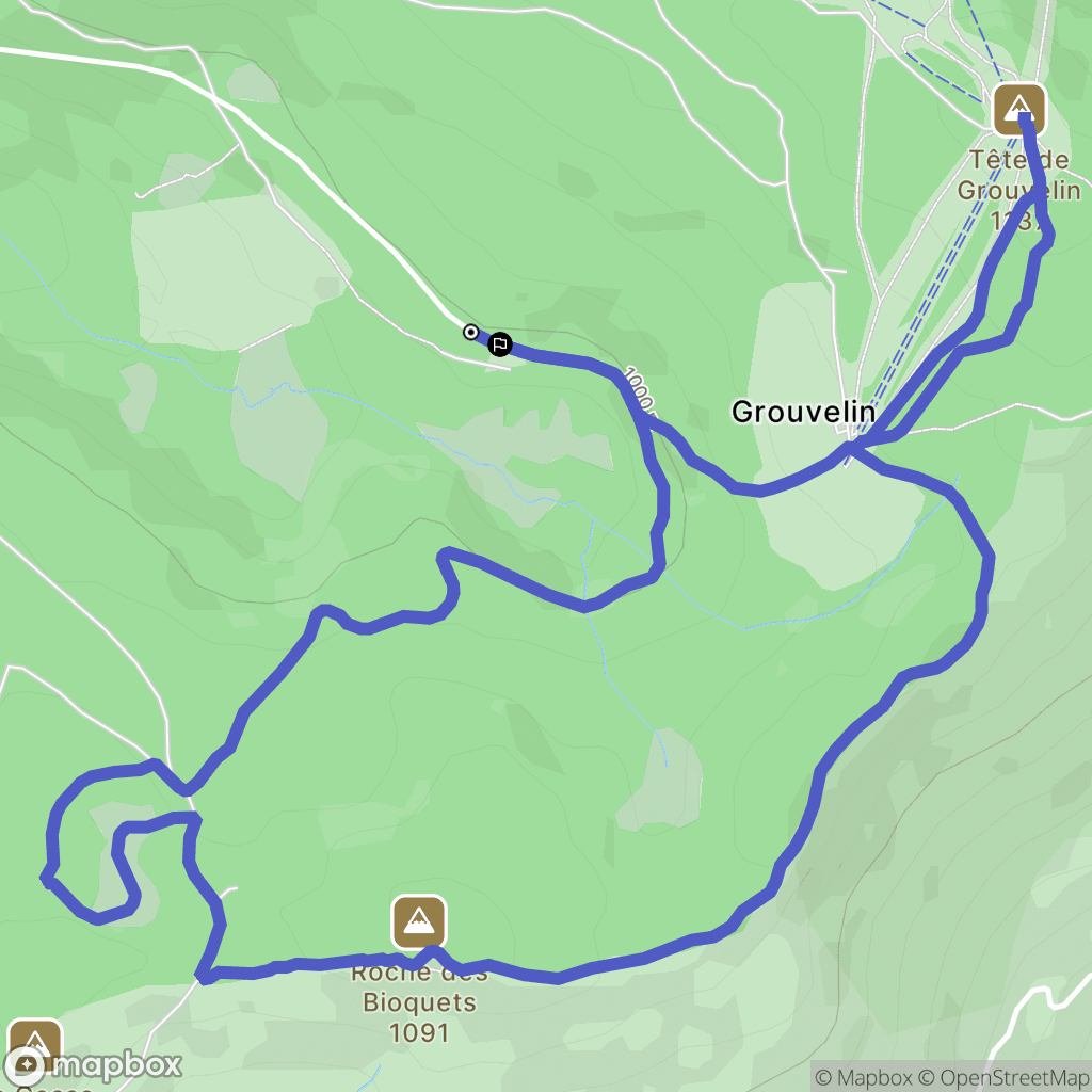 Gérardmer : carte du parcours de randonnée - France