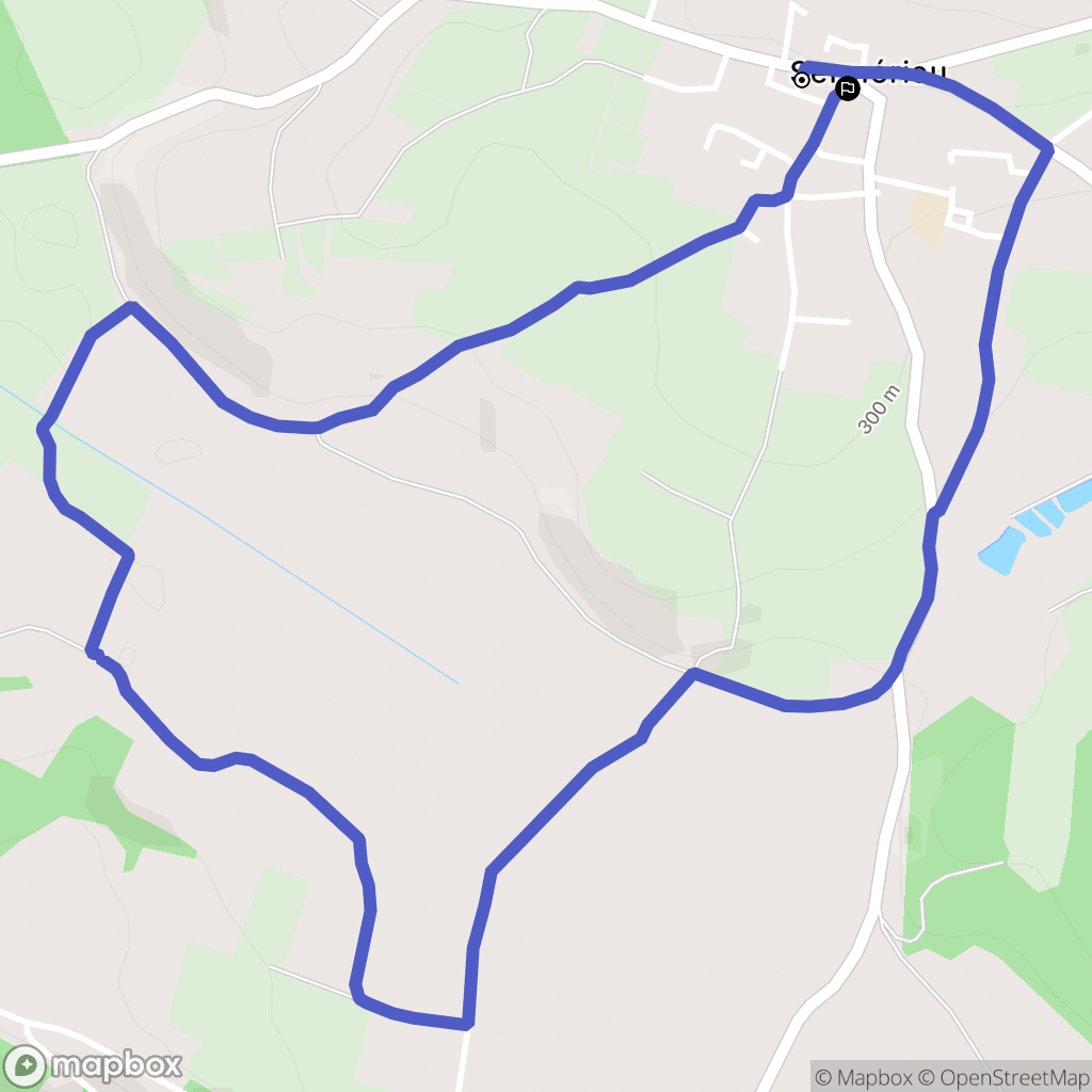 Sermérieu : carte du parcours de randonnée - France
