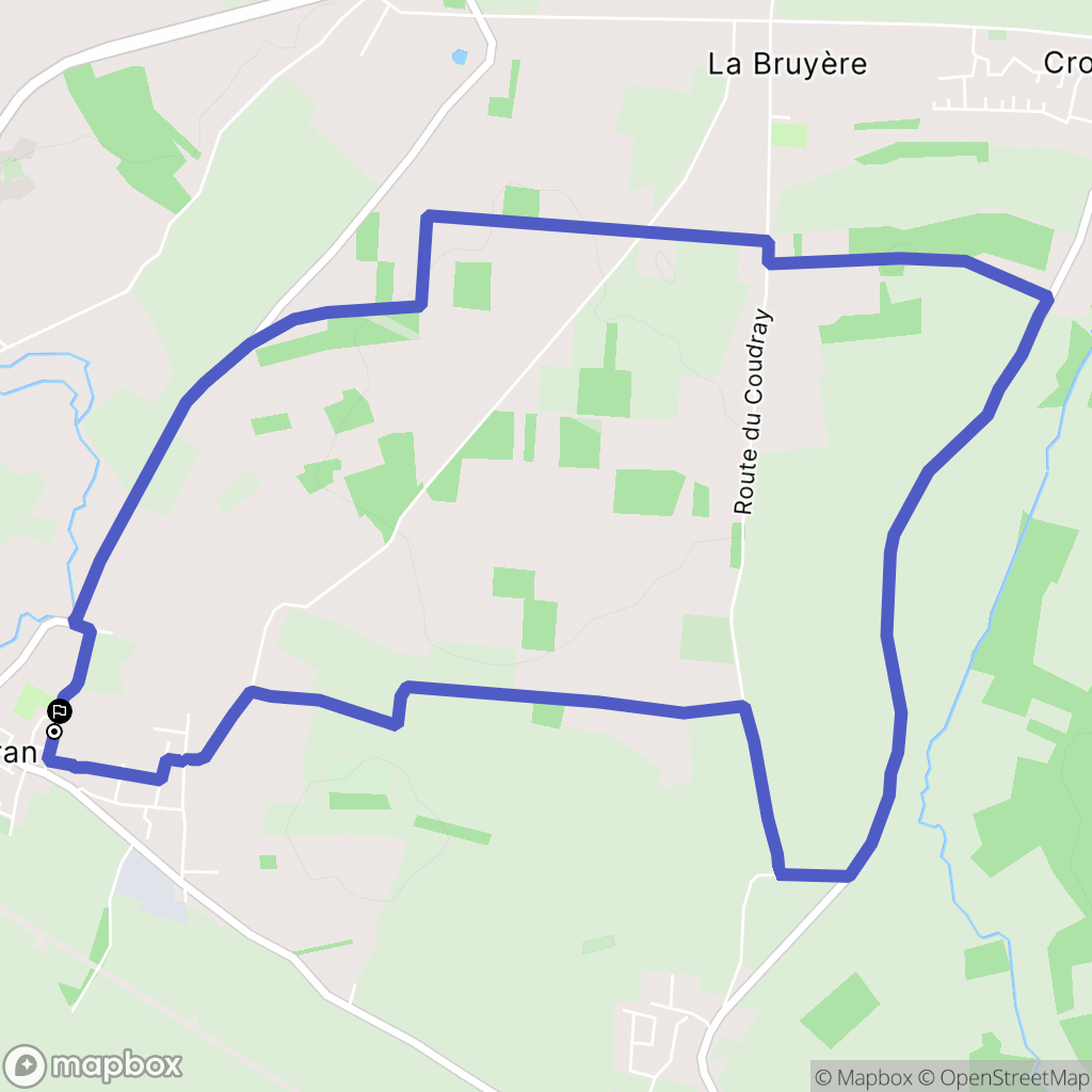 Valambray : carte du parcours de randonnée - France