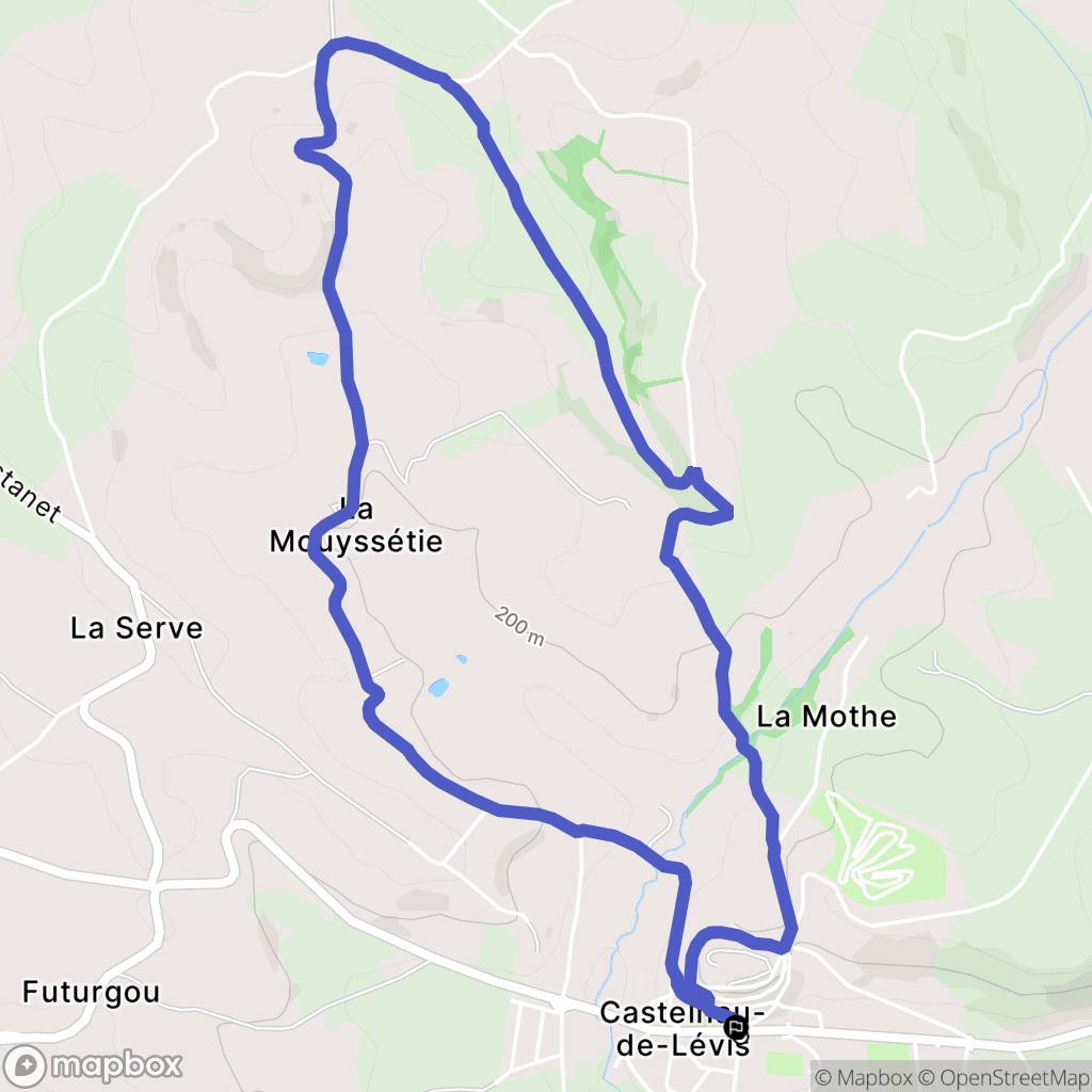 Castelnau-de-Lévis : carte du parcours de randonnée - France