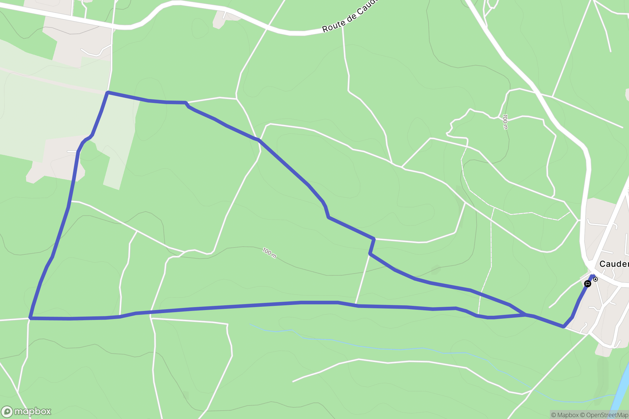 Barbaste : carte du parcours de randonnée - France