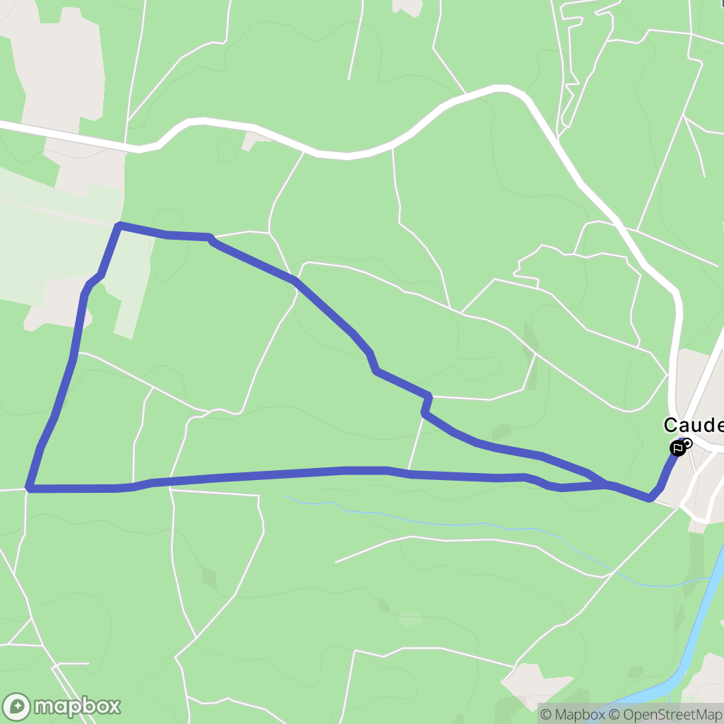 Barbaste : carte du parcours de randonnée - France
