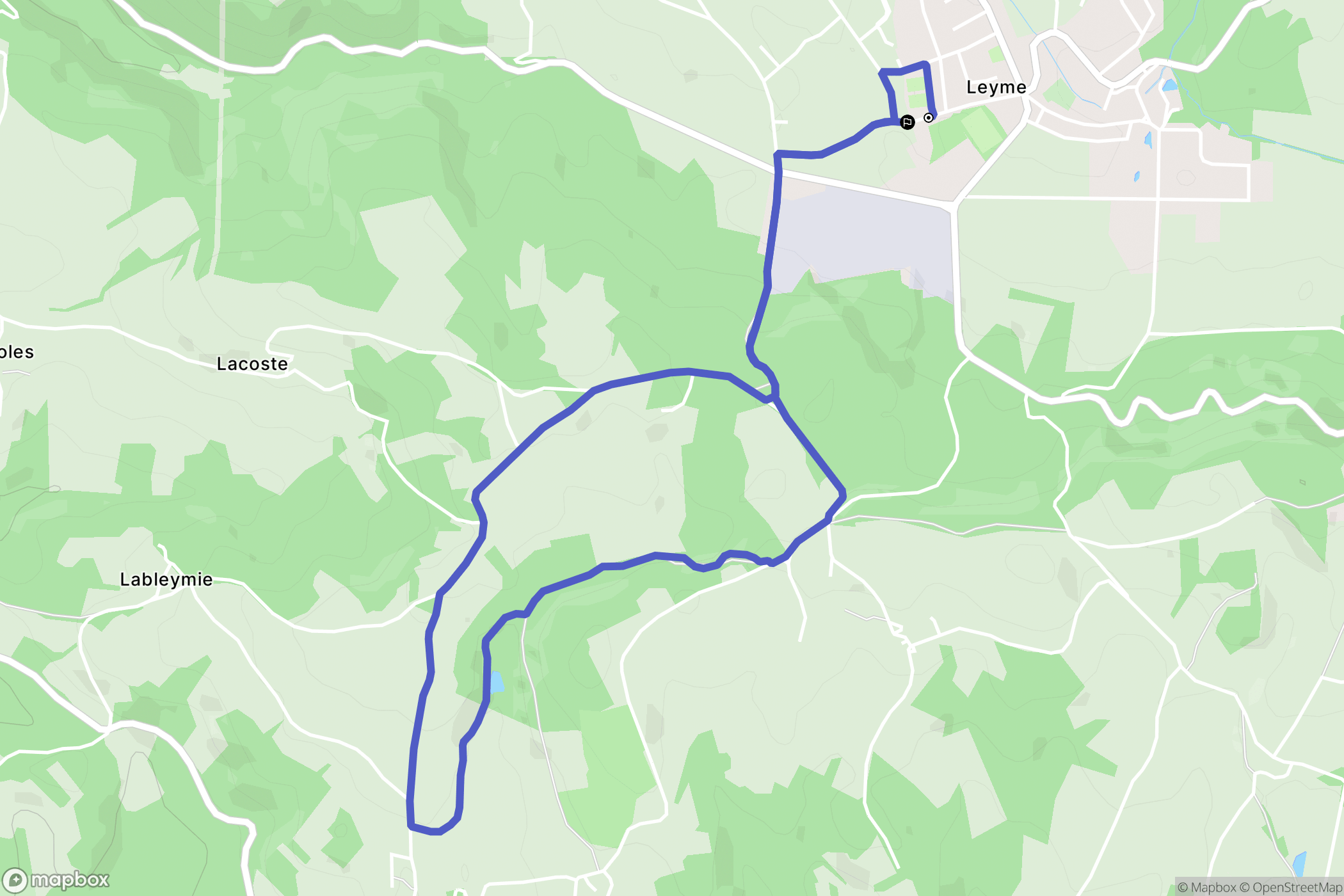 Leyme : carte du parcours de randonnée - France