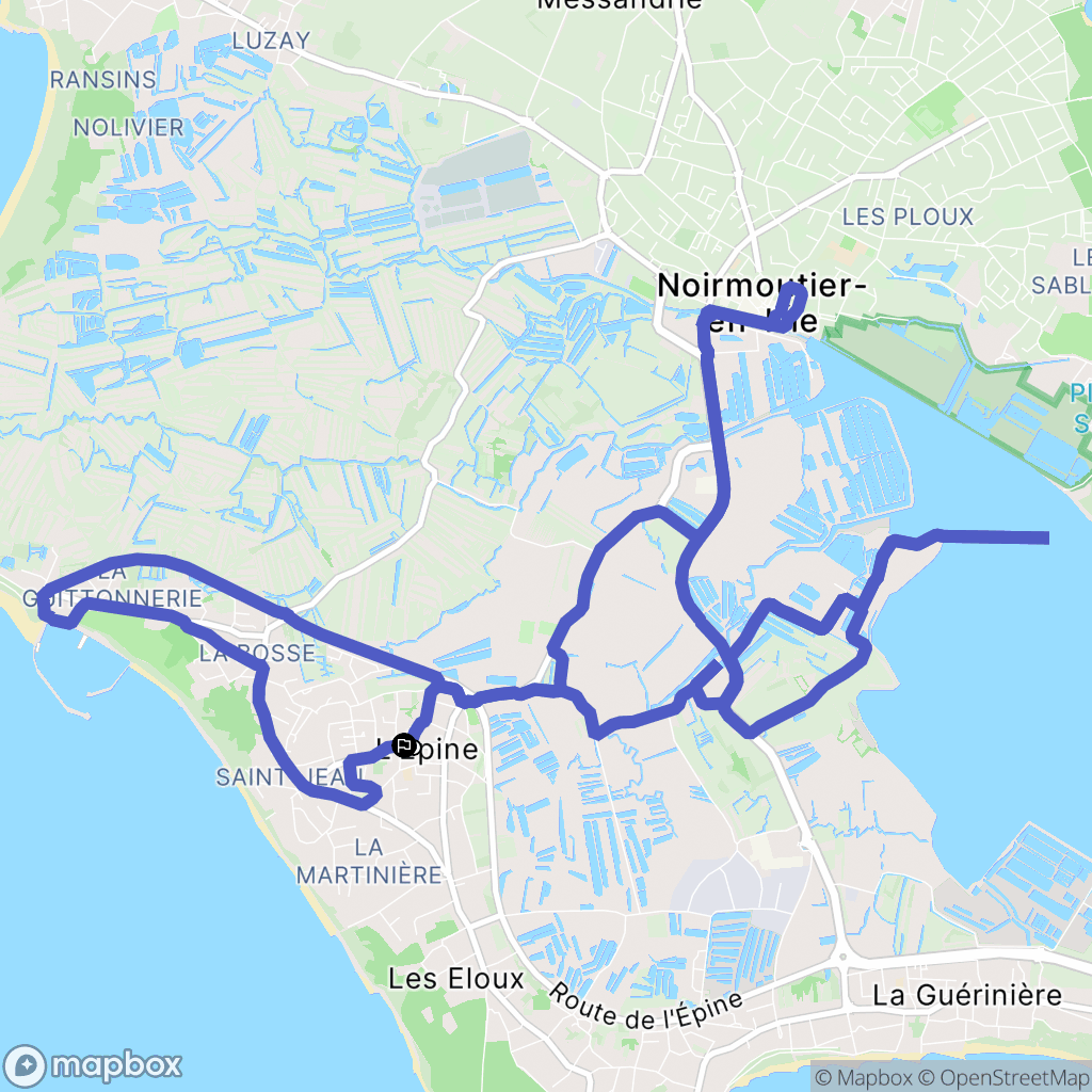 L'Épine : carte du parcours de randonnée - France