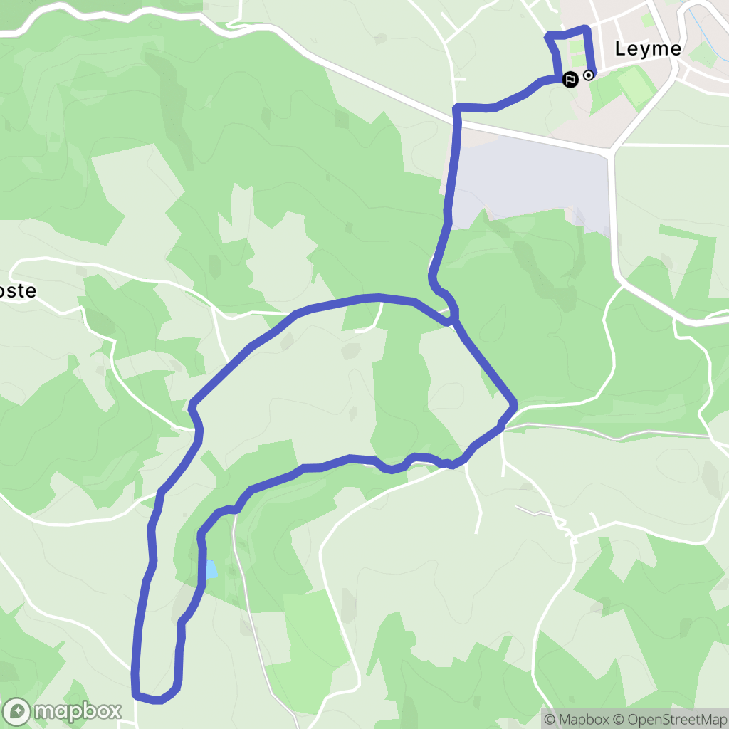 Leyme : carte du parcours de randonnée - France
