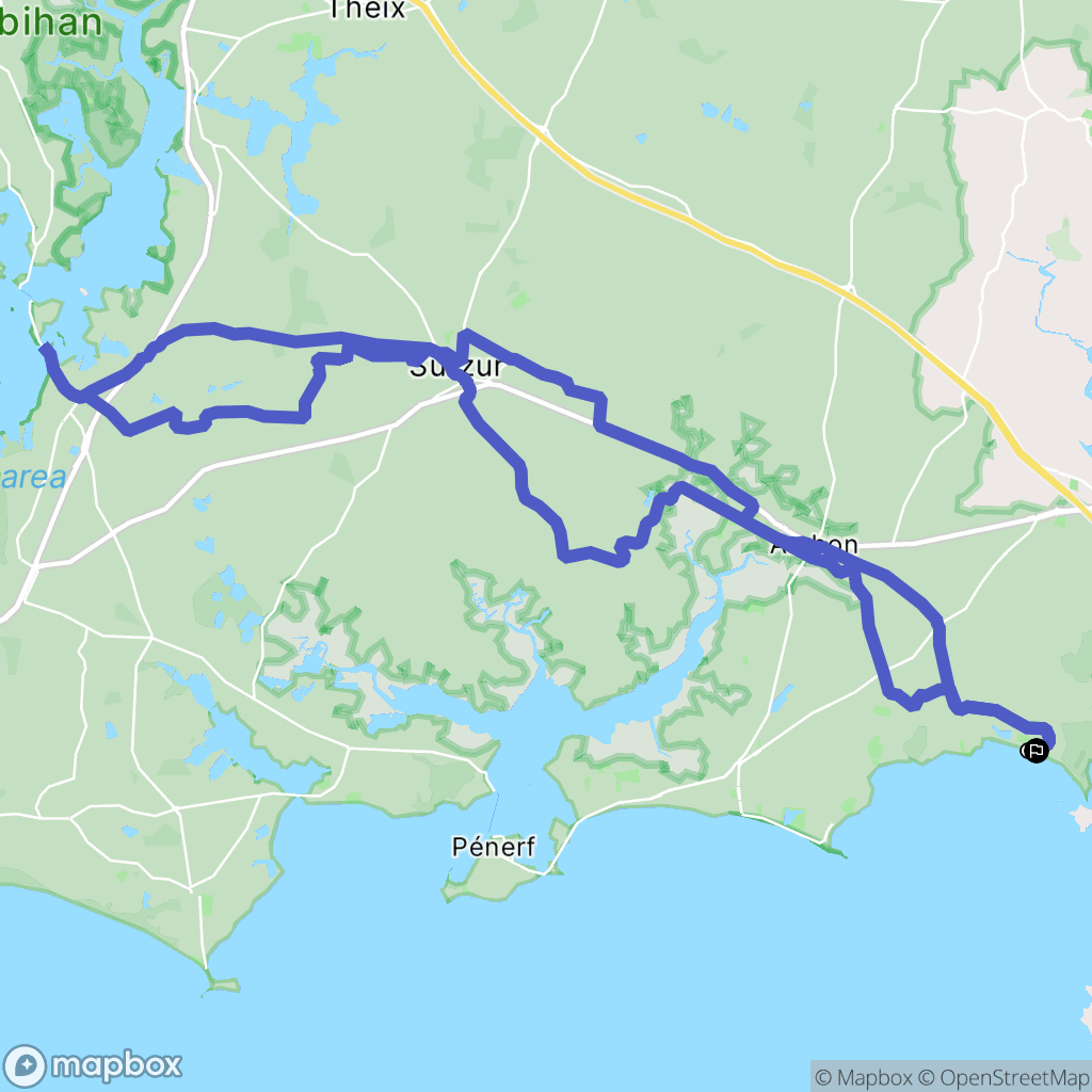 Ambon : carte du parcours de randonnée - France