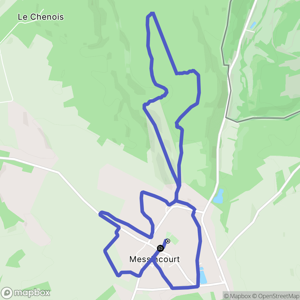 Messincourt : carte du parcours de randonnée - France