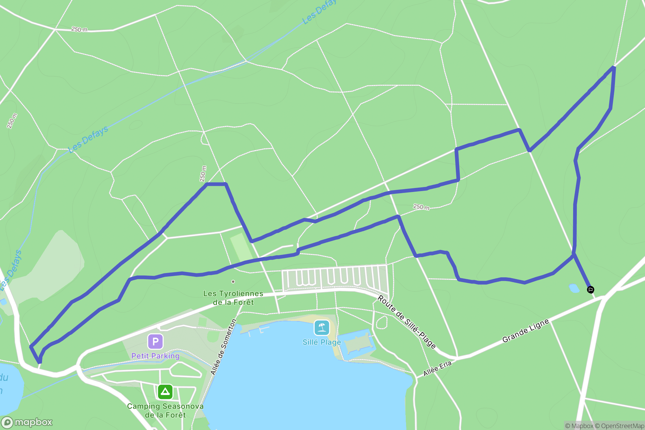 Mont-Saint-Jean : carte du parcours de randonnée - France