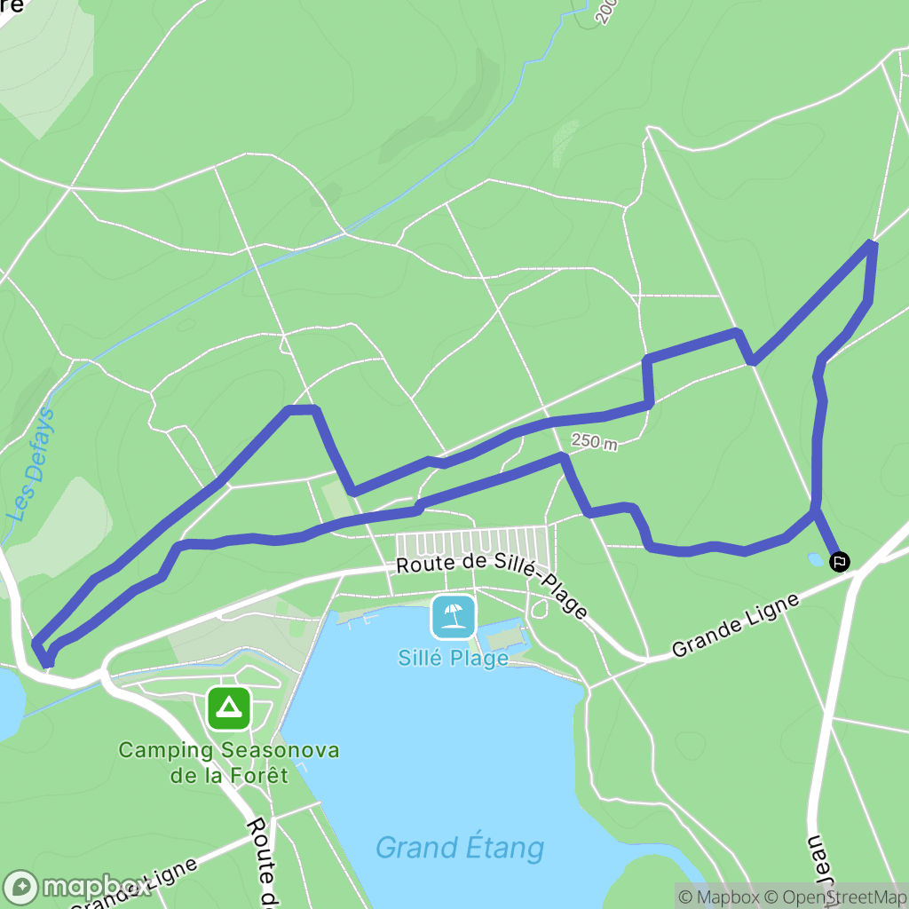 Mont-Saint-Jean : carte du parcours de randonnée - France