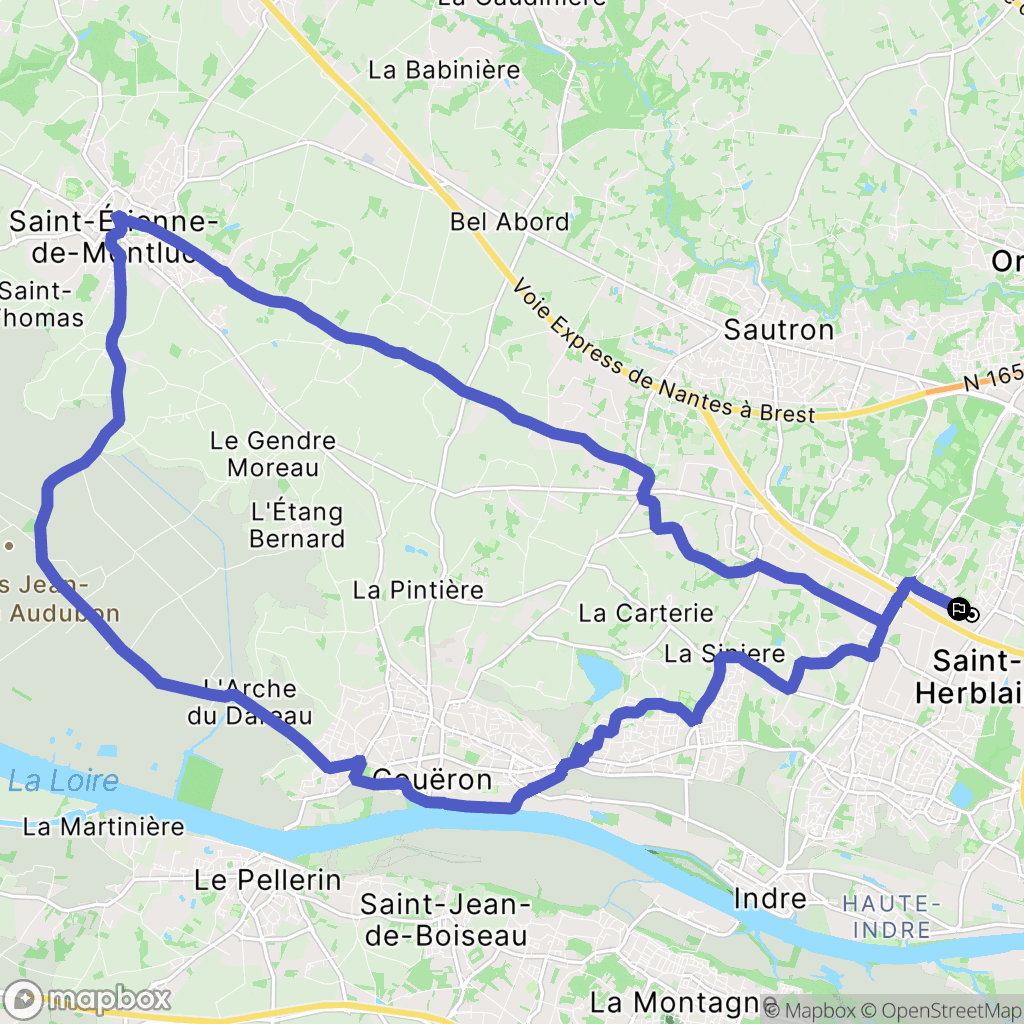 Saint-Herblain : carte du parcours de randonnée - France