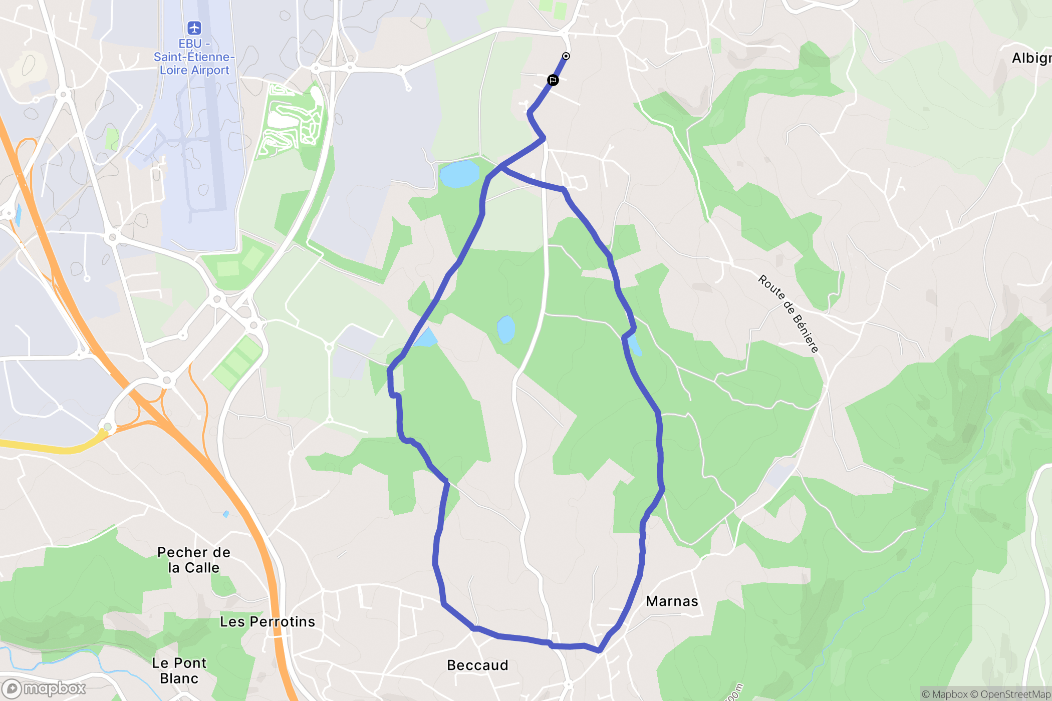 Saint-Bonnet-les-Oules : carte du parcours de randonnée - France