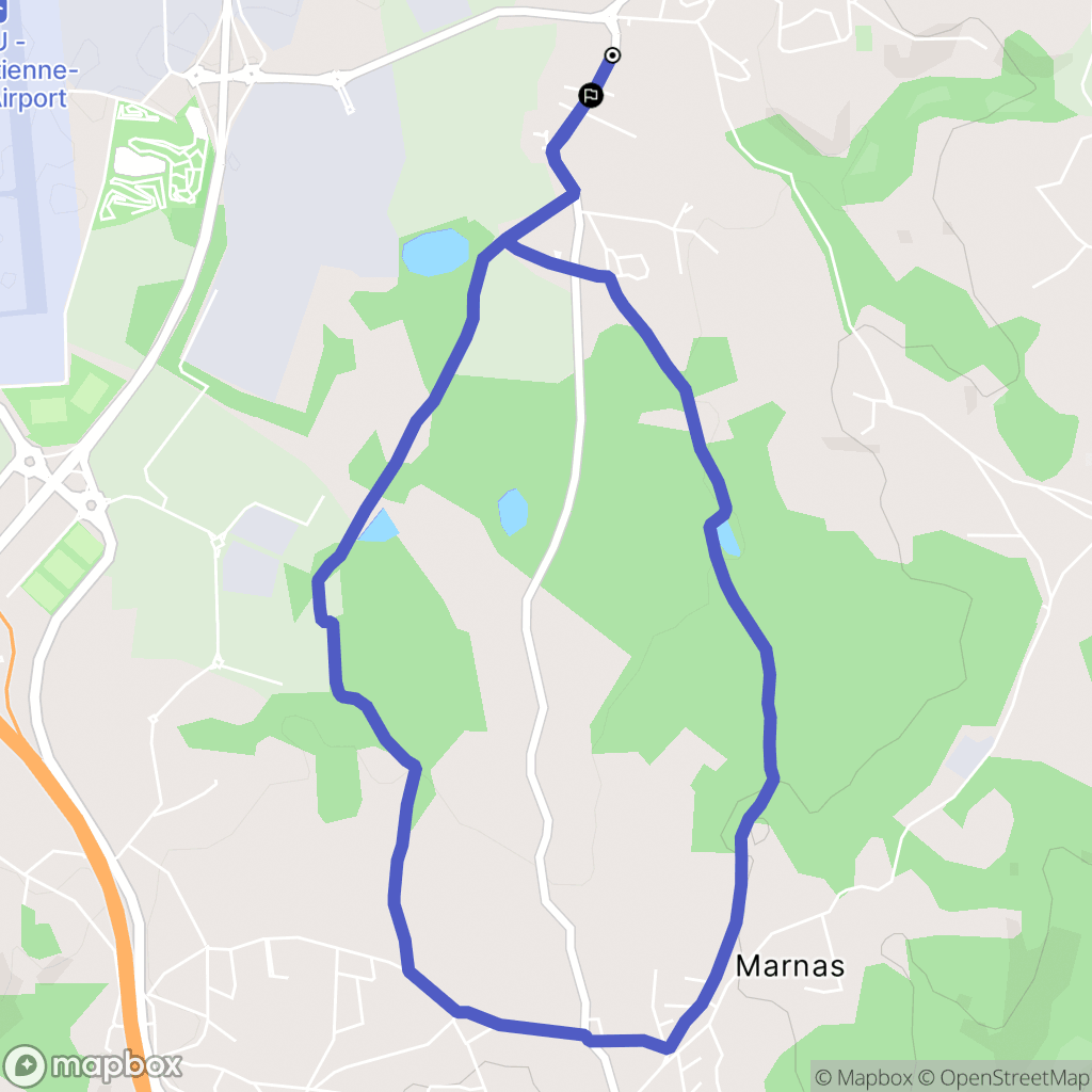 Saint-Bonnet-les-Oules : carte du parcours de randonnée - France