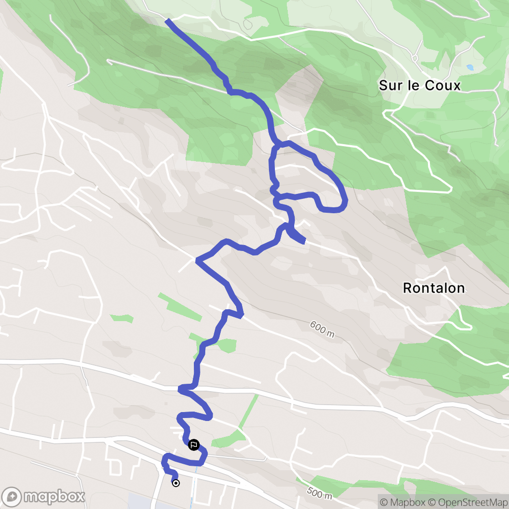 Thyez : carte du parcours de randonnée - France