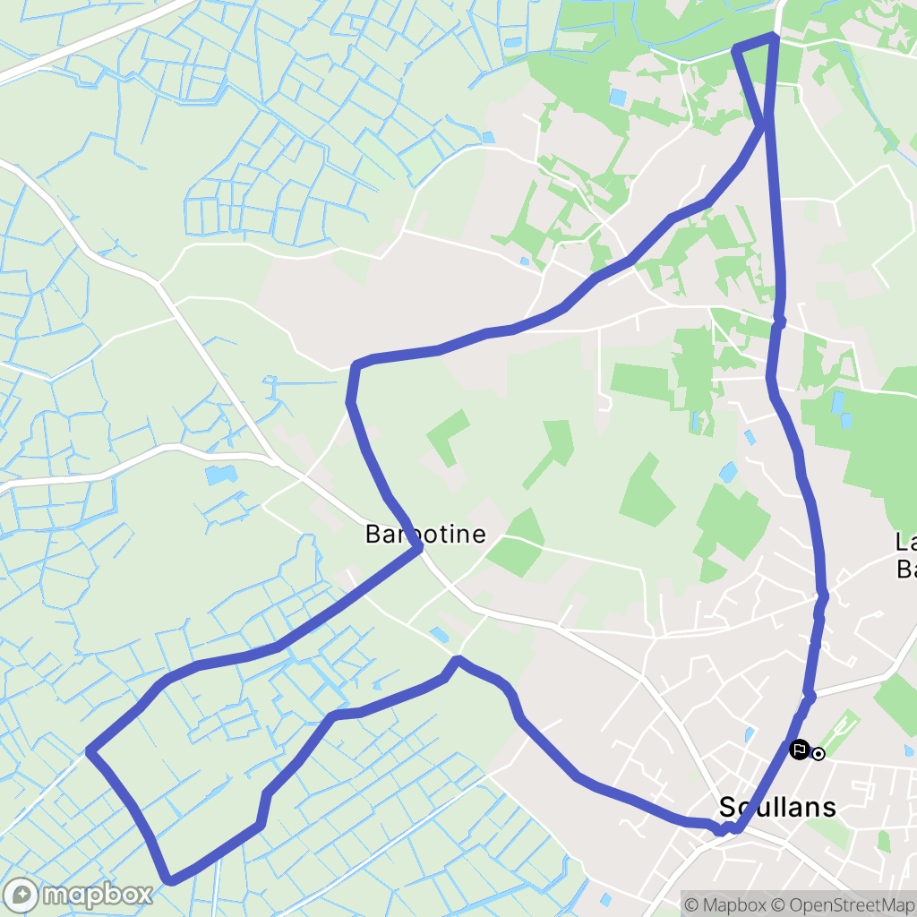 Soullans : carte du parcours de randonnée - France