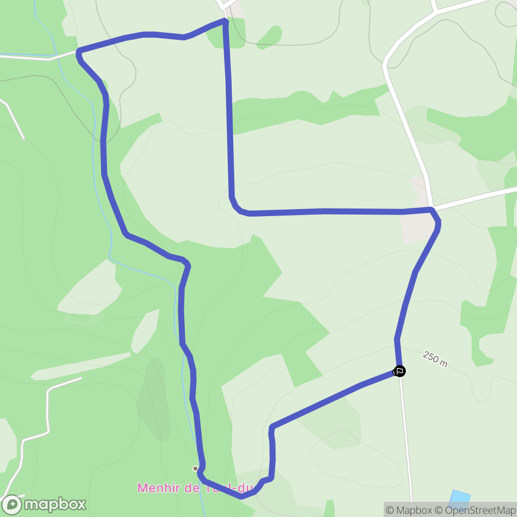 Plésidy : carte du parcours de randonnée - France