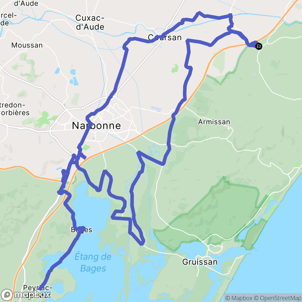 Fleury : carte du parcours de randonnée - France