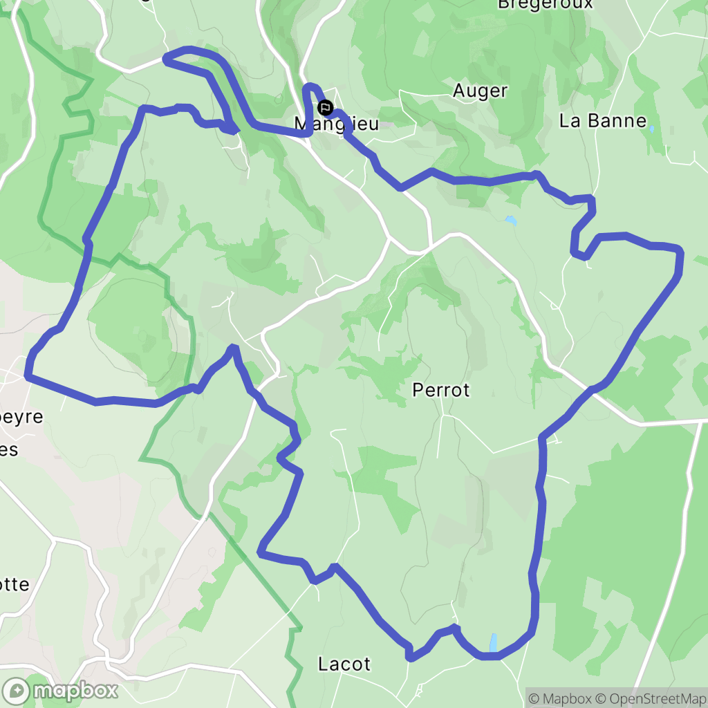 Manglieu : carte du parcours de randonnée - France