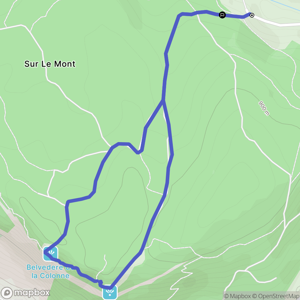 Nantua : carte du parcours de randonnée - France