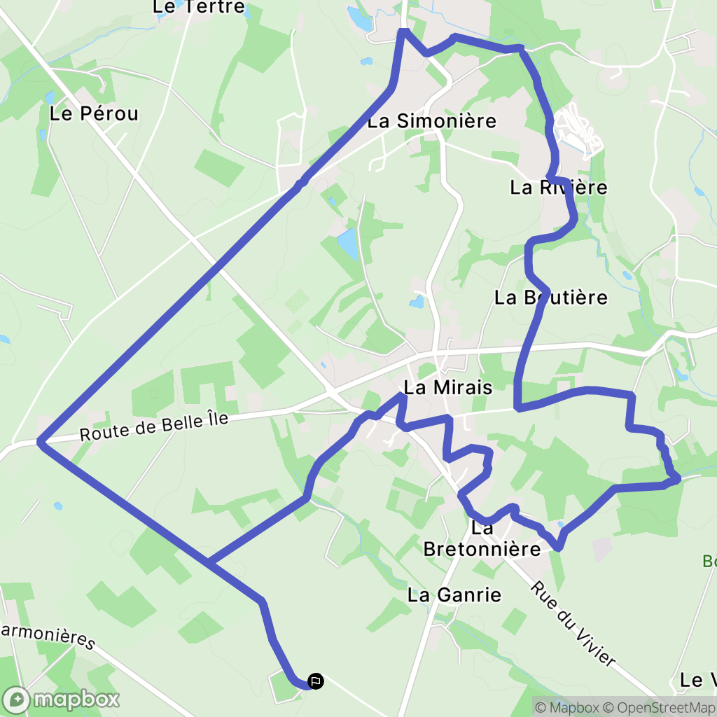 La Chapelle-sur-Erdre : carte du parcours de randonnée - France