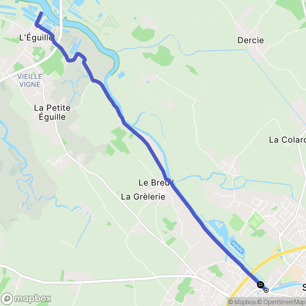 Saujon : carte du parcours de randonnée - France
