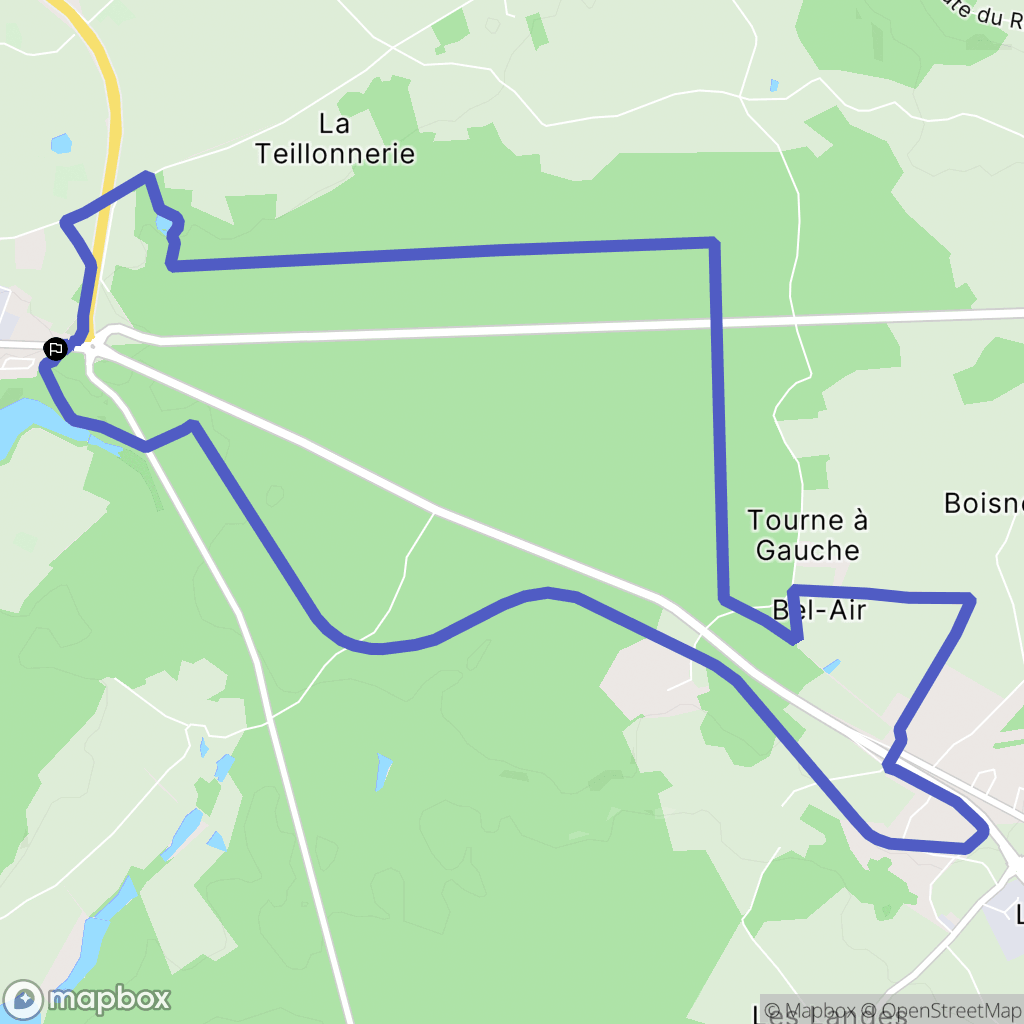 Château-la-Vallière : carte du parcours de randonnée - France