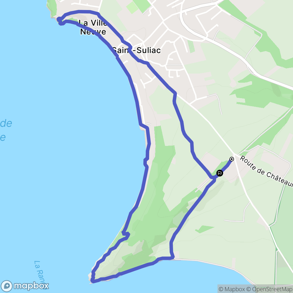 Saint-Suliac : carte du parcours de randonnée - France