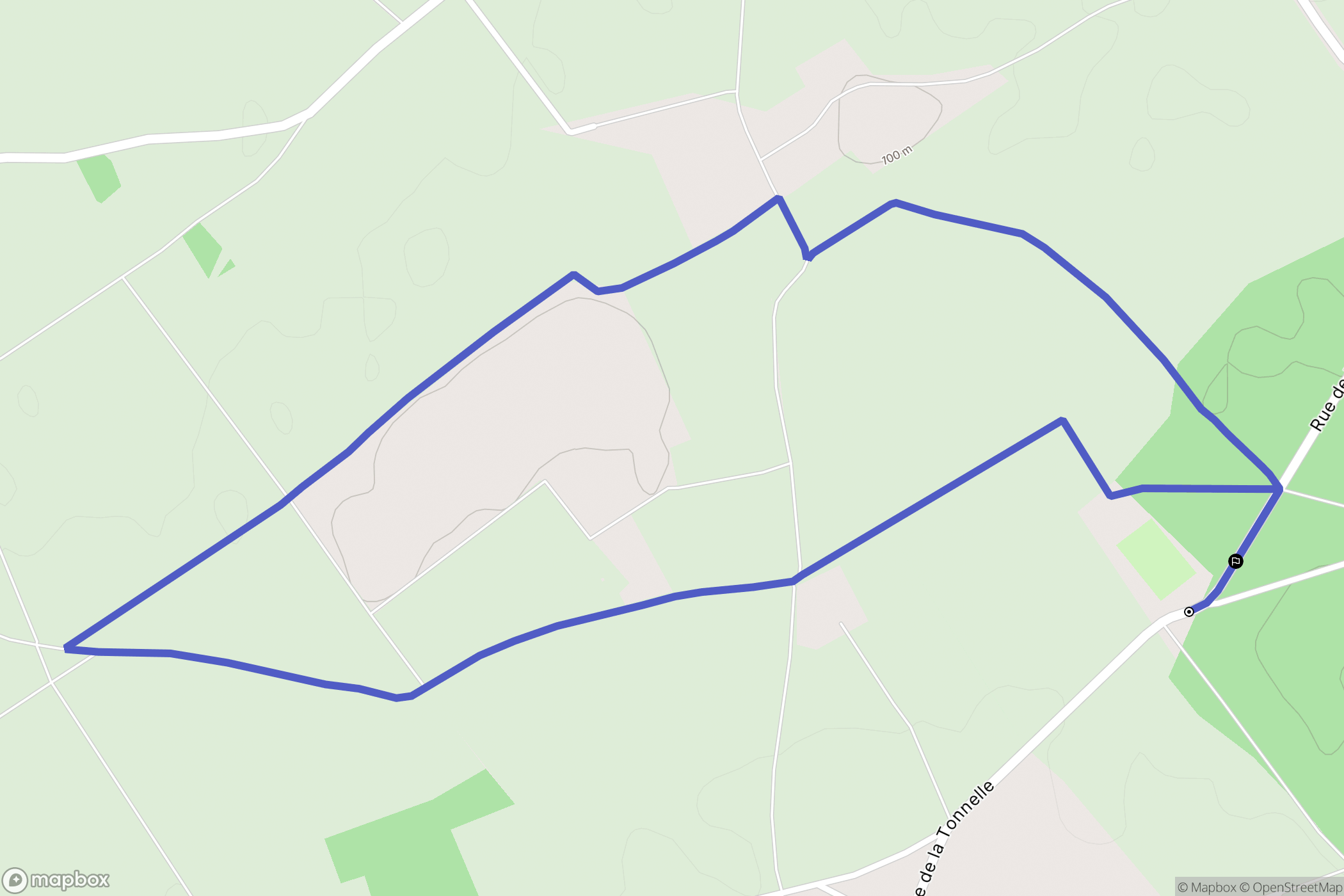 Huisseau-sur-Cosson : carte du parcours de randonnée - France
