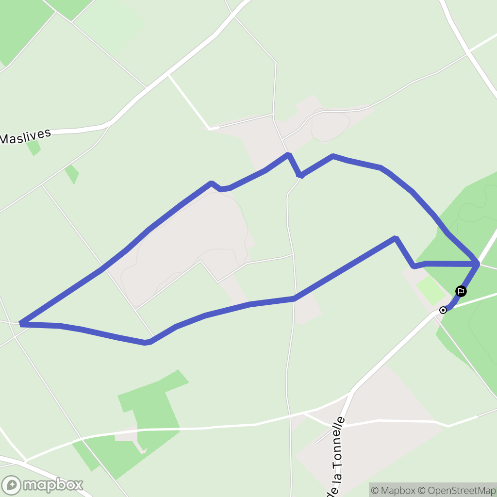 Huisseau-sur-Cosson : carte du parcours de randonnée - France