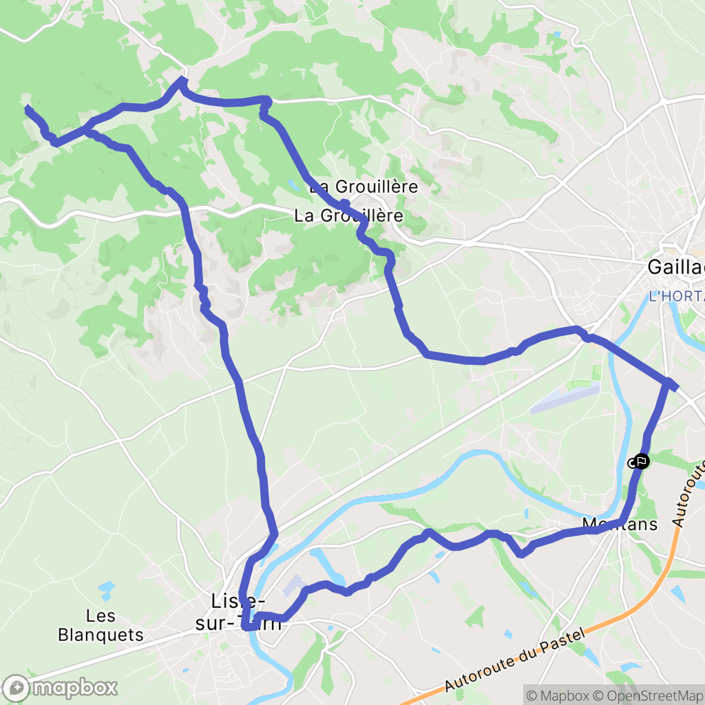 Brens : carte du parcours de randonnée - France