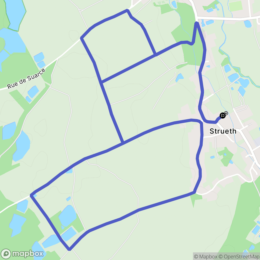 Strueth : carte du parcours de randonnée - France