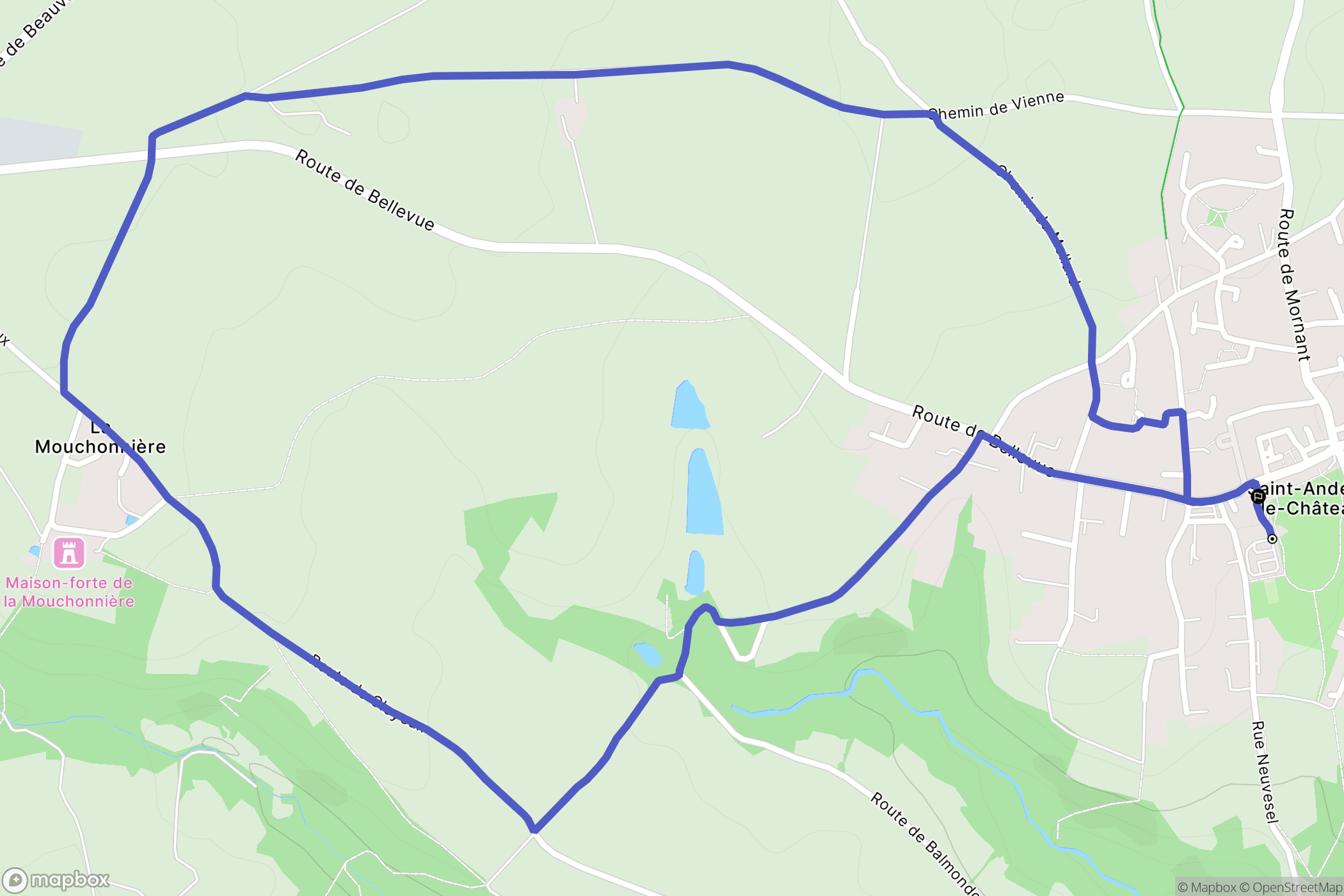 Beauvallon : carte du parcours de randonnée - France